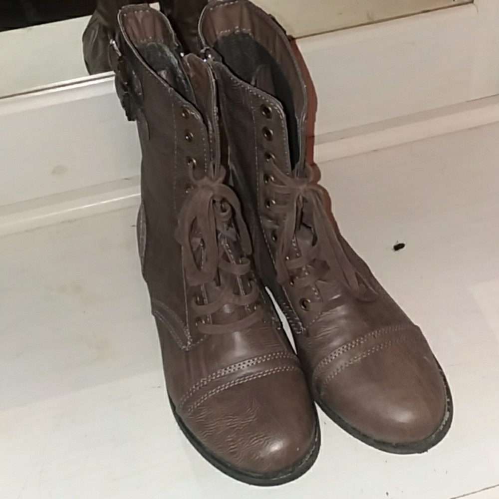 Rampage Grey Combat Boots